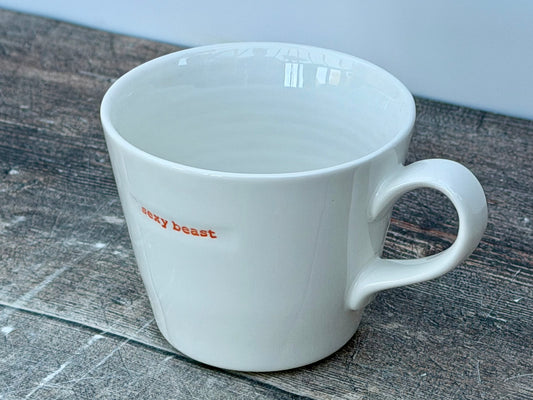 White ‘sexy beast’ Mug
