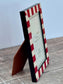 Natalini Red and White Stripe Border Photo Frame 4 x 6