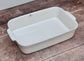 White Dot Pattern Rectangular Baking Dish, 33cm