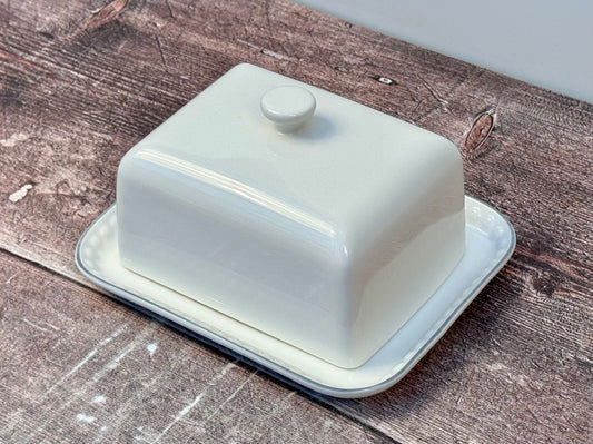 White Mary Berry Butter Dish