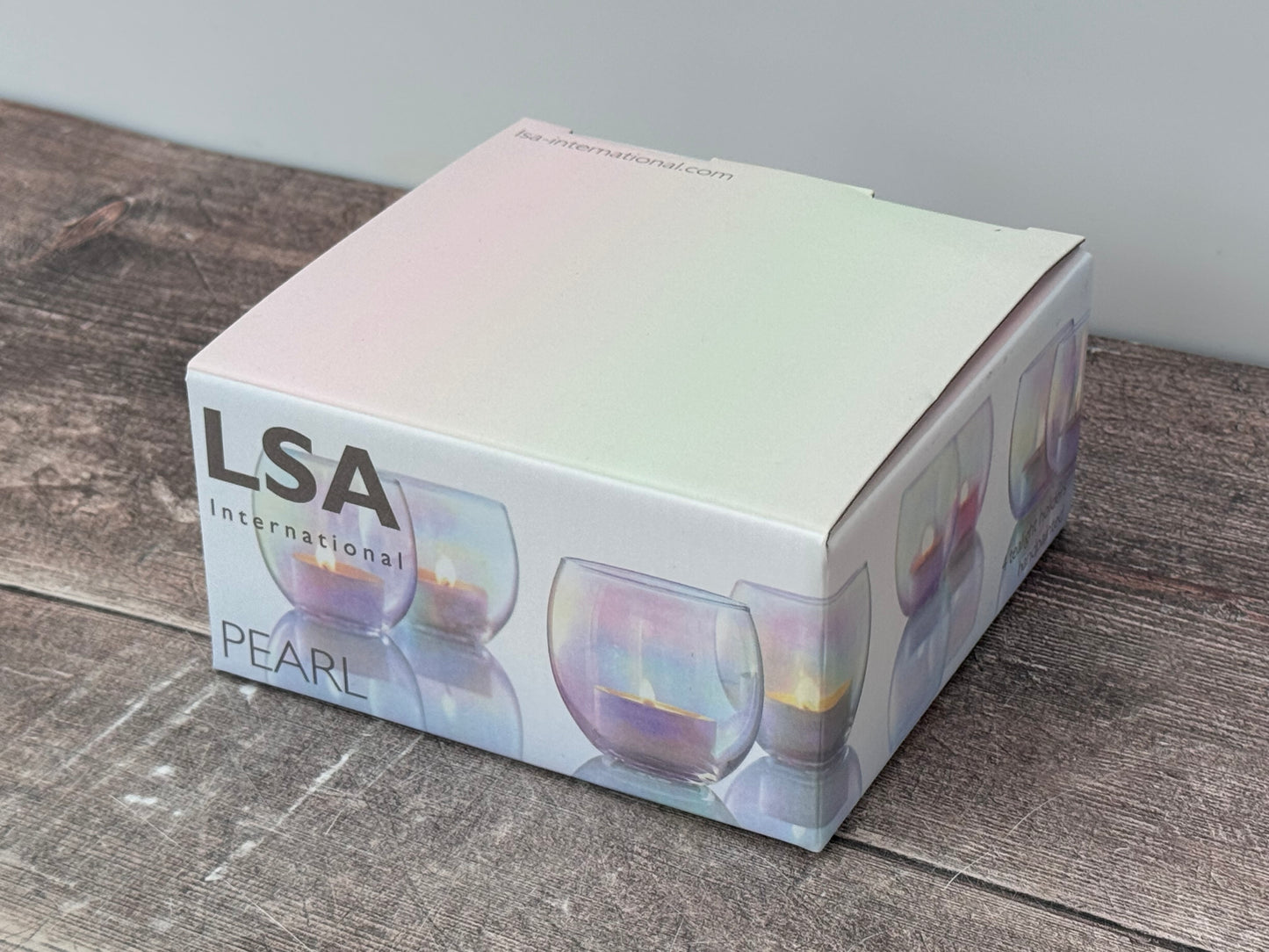 LSA Set of 4 Pearl Tea Light Holders