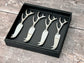 Set of 4 Stag Antler Cheese Knives