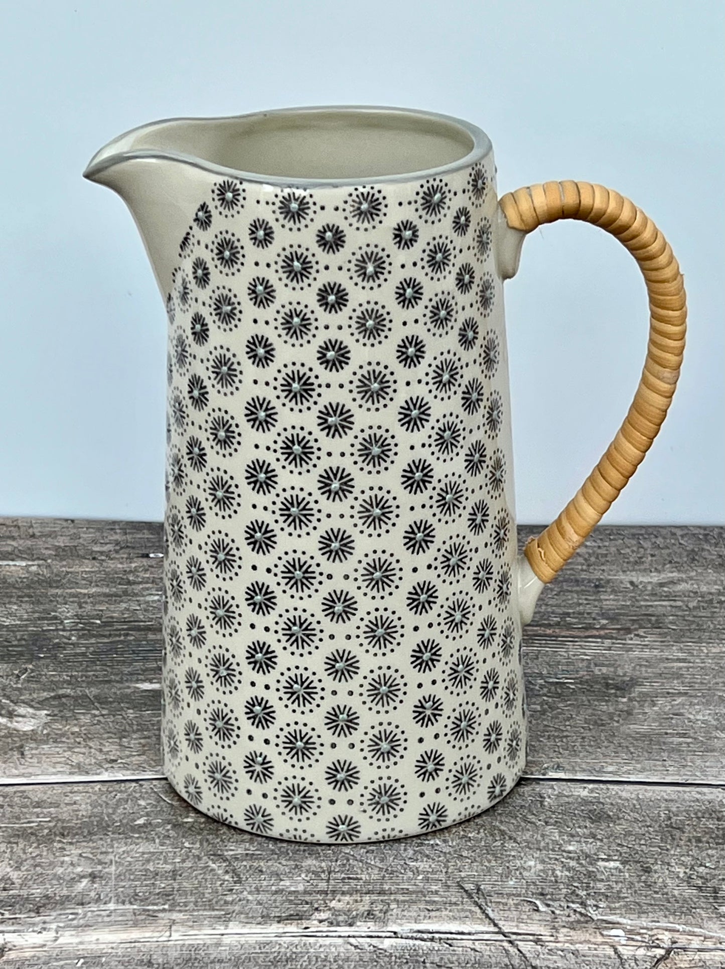 Purple Flower Patterned Jug, 22.5cm