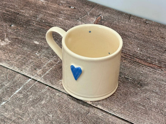 Pale Blue Heart Mug, 150ml