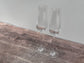 Set of 2 Heart Patterned Champagne Flute Glasses