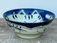 Blue and White Cat Patterned Japanese Bowl, 20cm