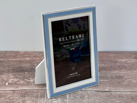 Beltrami Blue and White Border Photo Frame 4 x 6