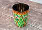 Hand Painted Stainless Steel Drinking Tumbler - Green and Orange (Design 5)