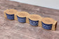 Set of 4 Blue Speckled Round Ramekin, 9.5cm