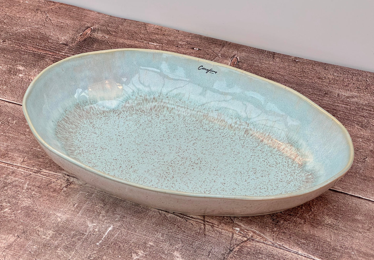 Sea Blue Oval Baking Dish, 36cm