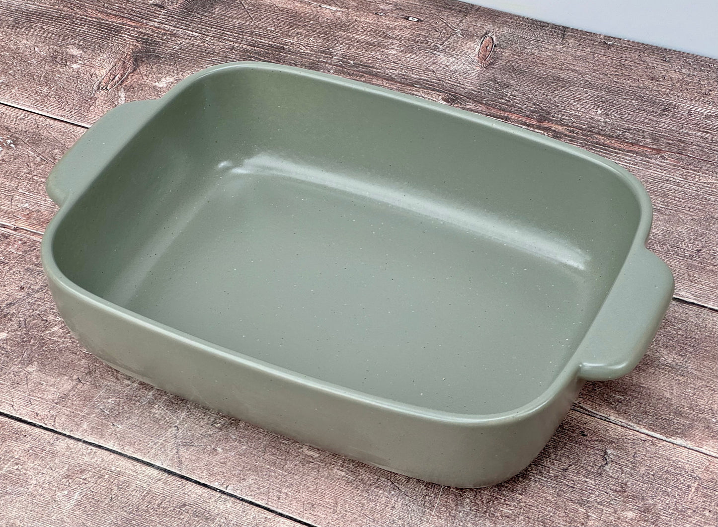 Green Rectangular Baking Dish with Handles, 33.5cm