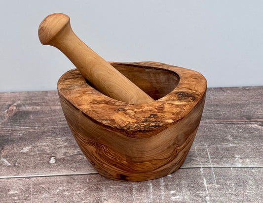 Olive Wood Pestle and Mortar