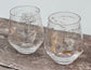 Set of 2 Gold Patterned Tumbler Glasses