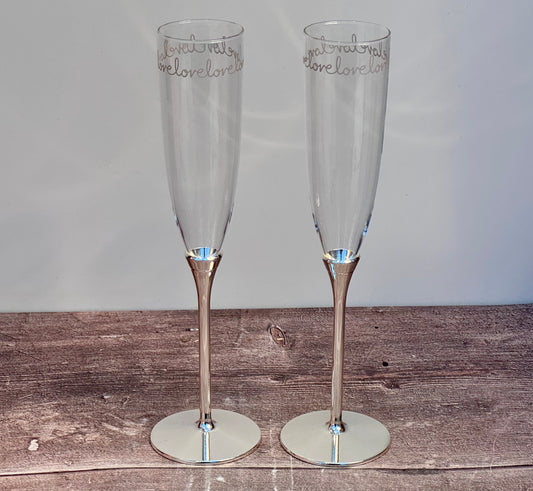 Kate Spade Set of 2 Champagne Toasting Flute Glasses