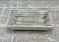 Grey Striped Patterned Soap Dish