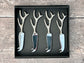 Set of 4 Stag Antler Cheese Knives