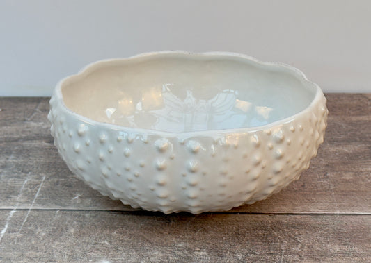 White Dimple Spot Bowl, 17.5cm