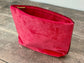 Pink Velvet Beaded Cherry Design Pouch