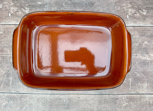 Caramel Brown Rectangular Baking Dish, 33.5cm