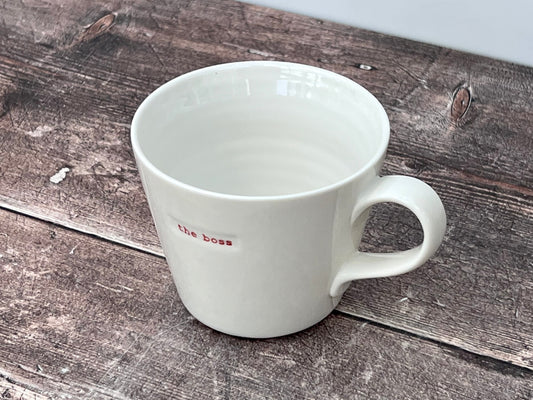 White ‘the boss’ Mug