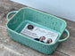 Hairy Bikers Green Reactive Glaze Rectangular Deep Baking Dish, 32.5cm