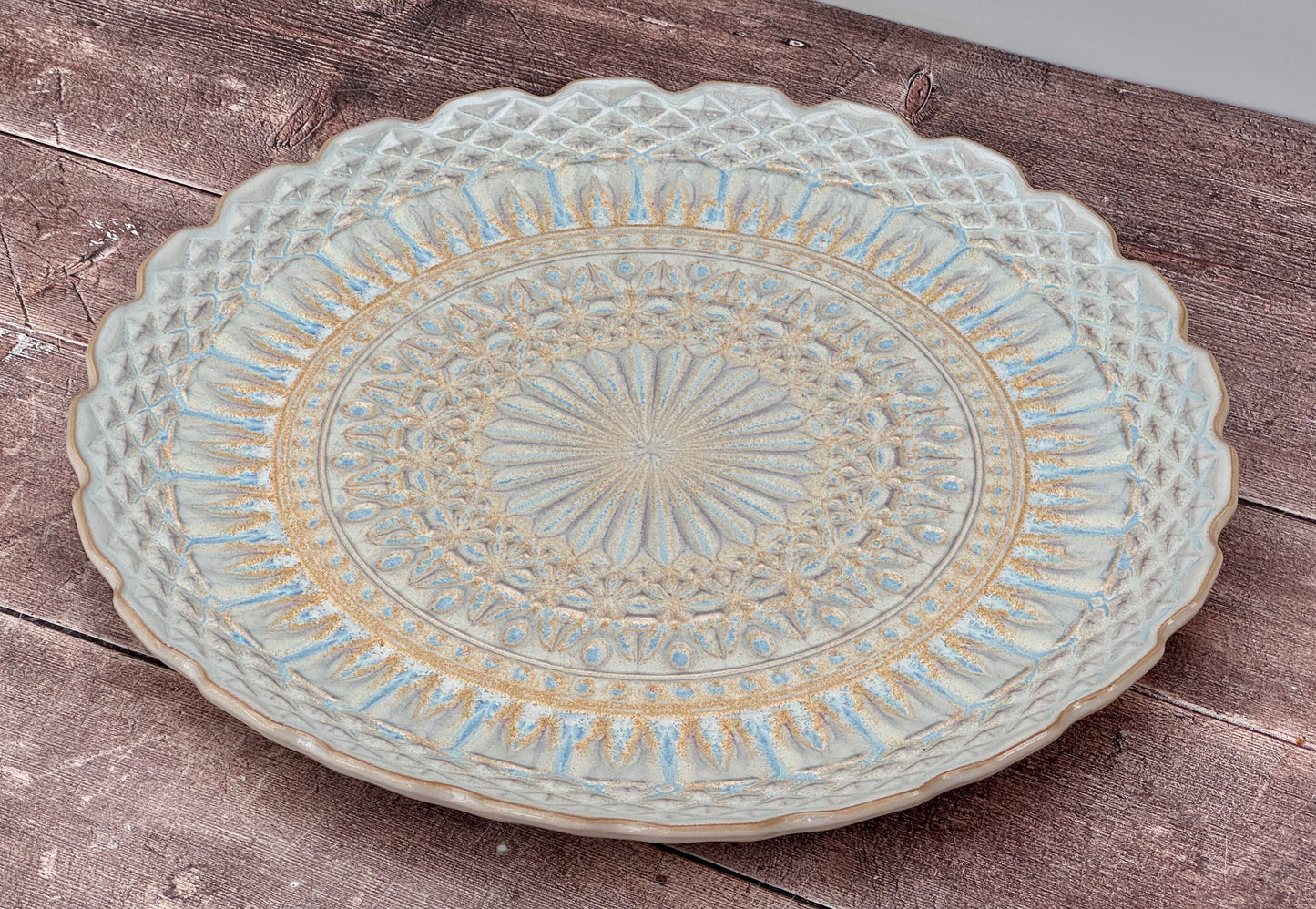 Cristal Nacar Large Serving Plate, 38.5cm