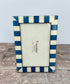 Natalini White and Blue Striped Photo Frame 4 x 6