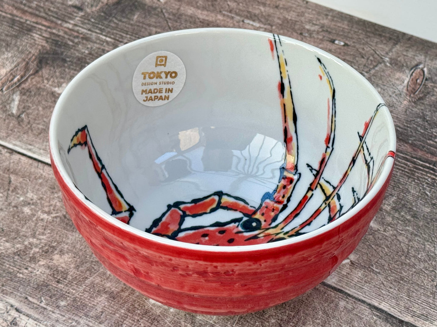 Tokyo Design Studio Red Lobster Patterned Serving Bowl, 15.5cm