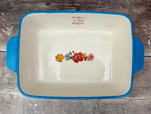 Cath Kidston Flower Patterned Rectangular Baking Dish, 21.5cm