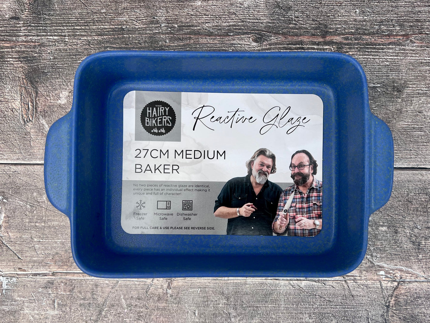 Hairy Bikers Medium Blue Rectangular Baking Dish, 27cm