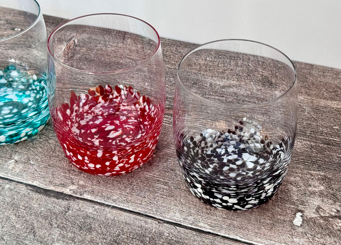 Set of 4 Speckled Tumbler Glasses