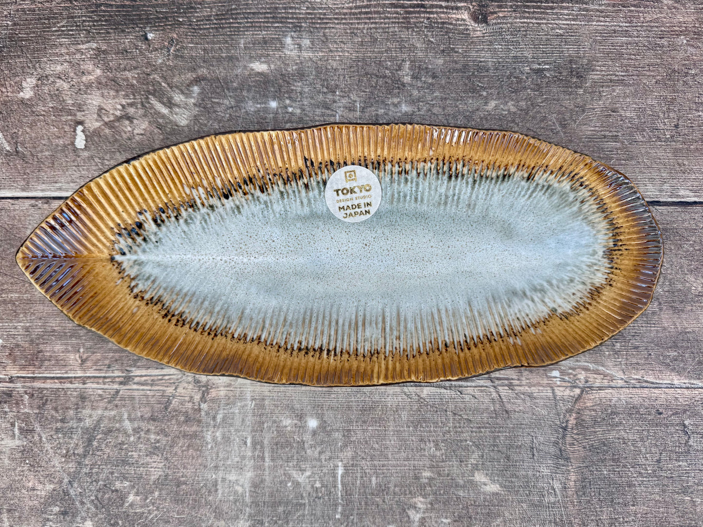 Tokyo Design Studio Brown Patterned Japanese Plate, 33cm