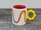 Pink and Yellow Patterned Handpainted Mug