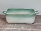 Hairy Bikers Green Ombre Reactive Glaze Rectangular Deep Baking Dish, 32.5cm