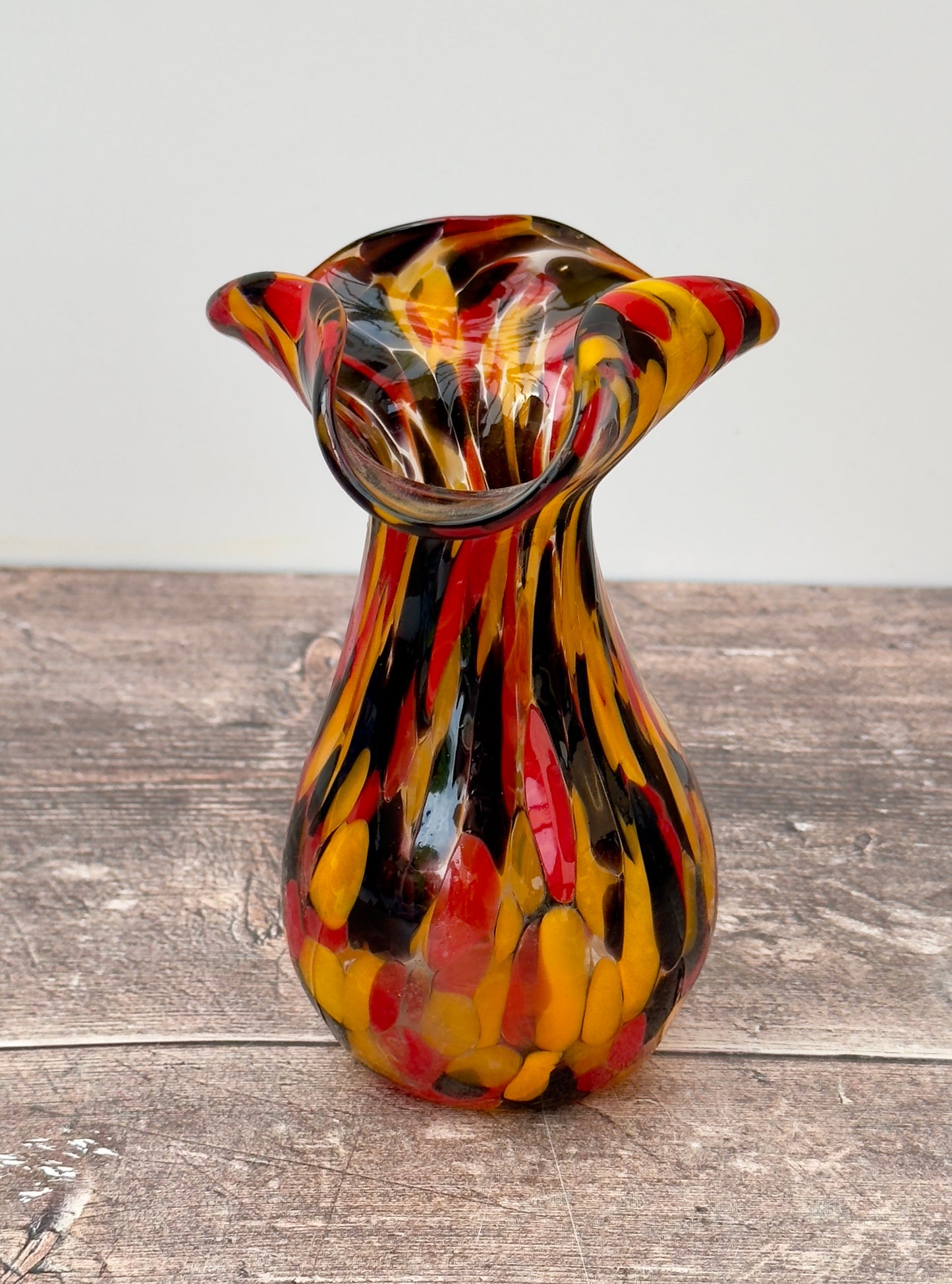 Small Handmade Murano Glass Vase, Design 14