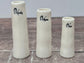 Set of 3 Bud Vases, ‘Family, Home, Love’