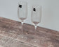 Set of 2 Ribbed/Linear Champagne Flutes/Glasses