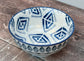 Blue and White Small Triangle Design Bowl, 14cm