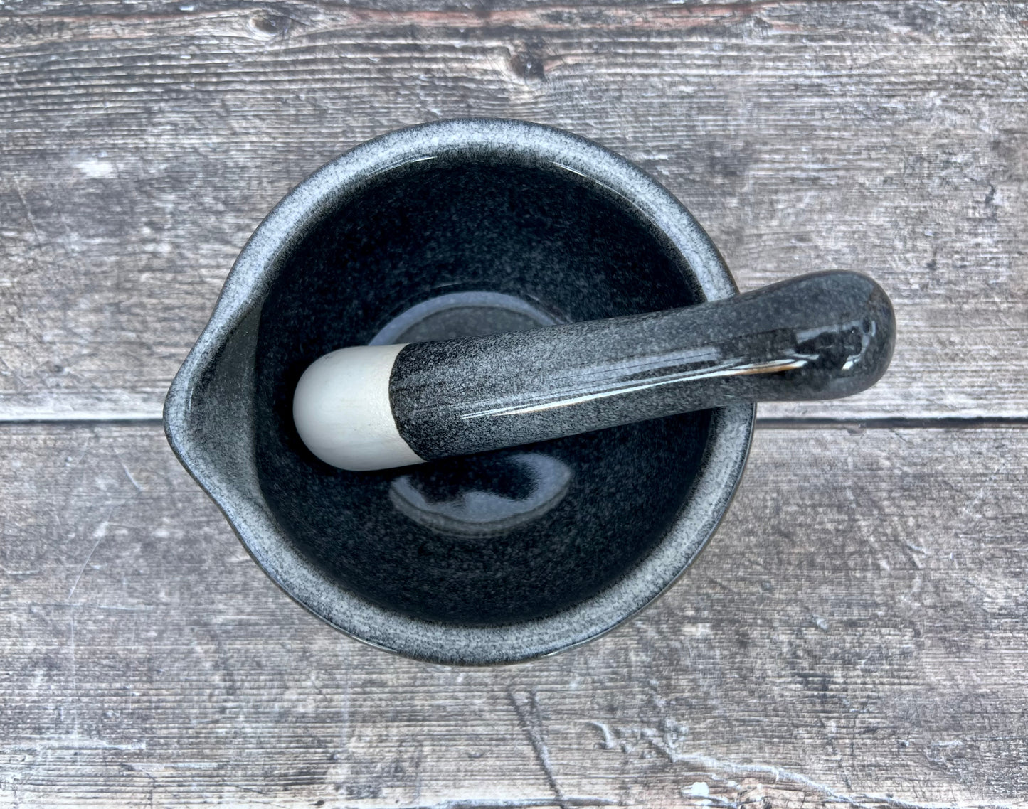 Scandi Home Dark Grey Smooth Pestle and Mortar