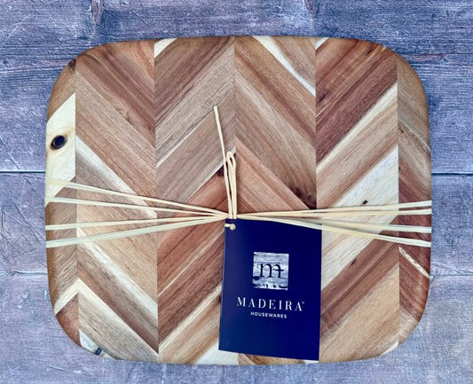 Herringbone Acacia Wood Serving/Chopping Board