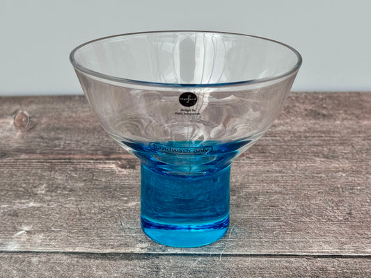 Pair of Light Blue Base Cocktail Saucer/Glasses