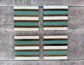 Set of 4 Turquoise Stripe Coasters