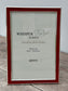 Slimline Red Border Photo Frame, 4’ x 6’
