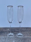 Set of 2 Peony Pattern Champagne Flute Glasses
