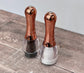 Copper Skittle Shaped Salt and Pepper Shakers