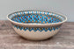 Blue Patterned Deep Serving Bowl, 25cm