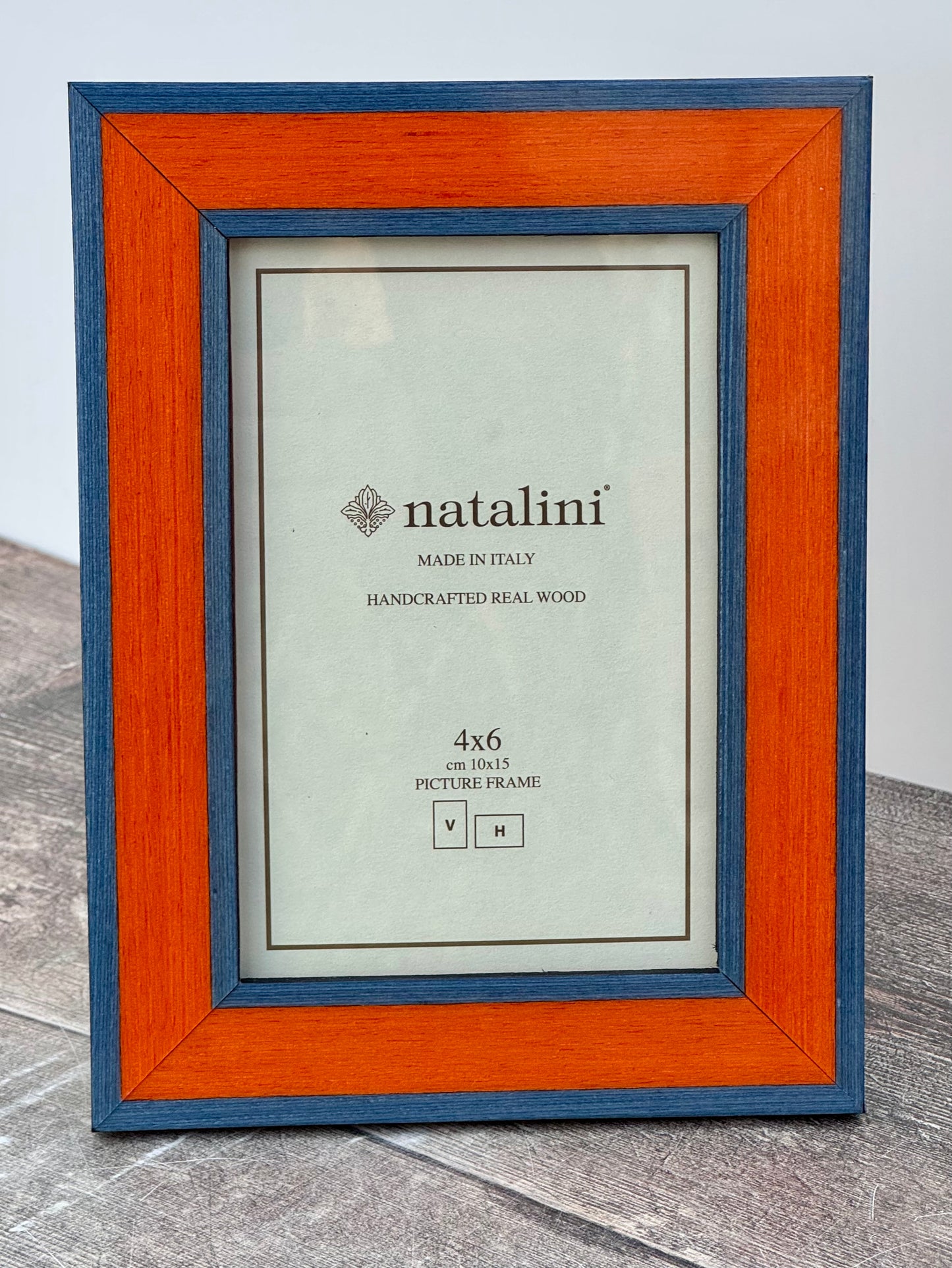 Natalini Orange and Blue Border Photo Frame 4 x 6
