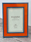 Natalini Orange and Blue Border Photo Frame 4 x 6