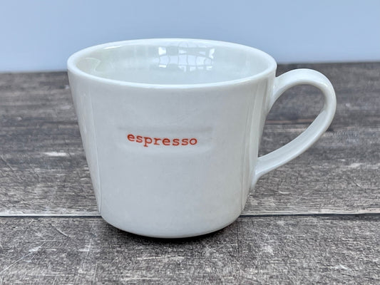 White ‘espresso’ Mug in Orange