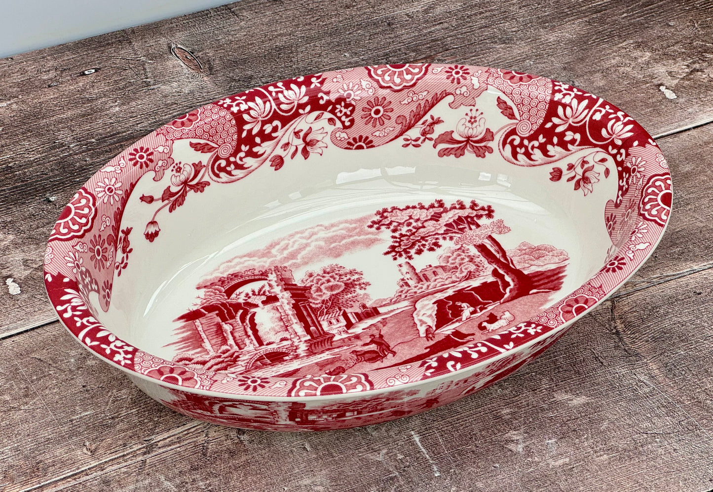 Spode Cranberry Italian Oval Baking Dish, 31cm